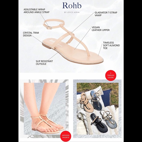Rohb santini silver t strap bling flat sandals - Picture 2 of 10